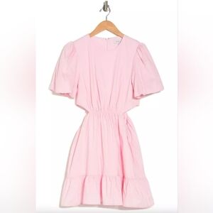 WAYF Puff Sleeve Side Cutout Minidress NWOT